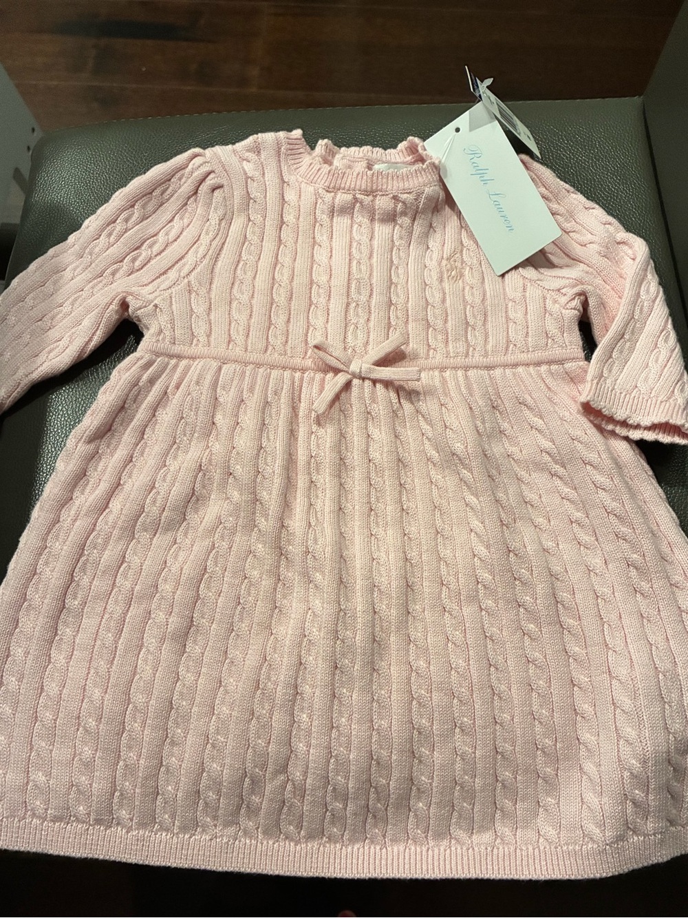 Polo Ralph Lauren Baby Girls Cable-Knit Dress Size 6M
